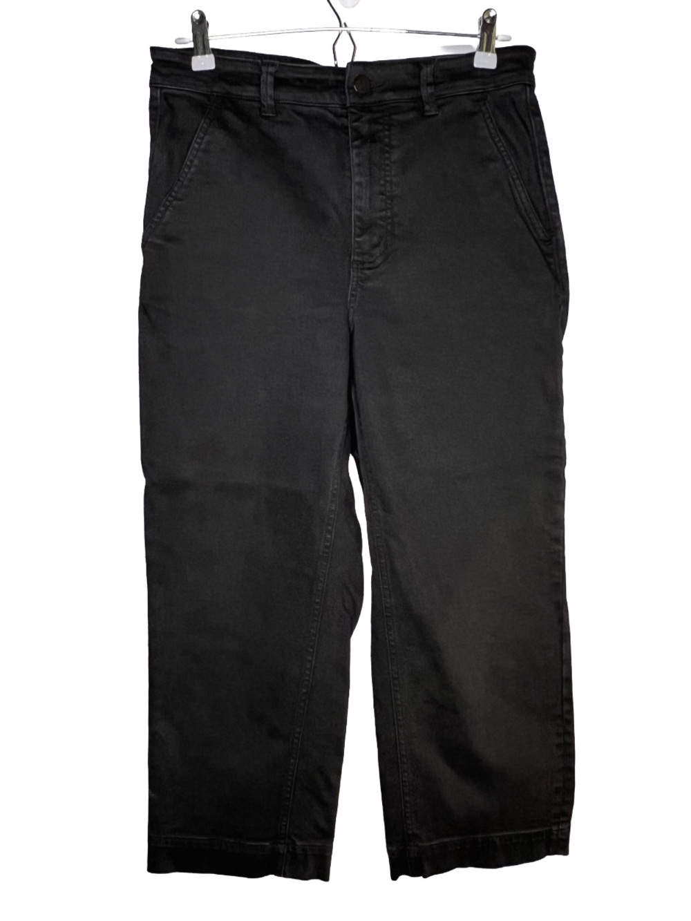 Everlane Classic Black Cropped Straight-Leg Pants Women's Size 6 Short